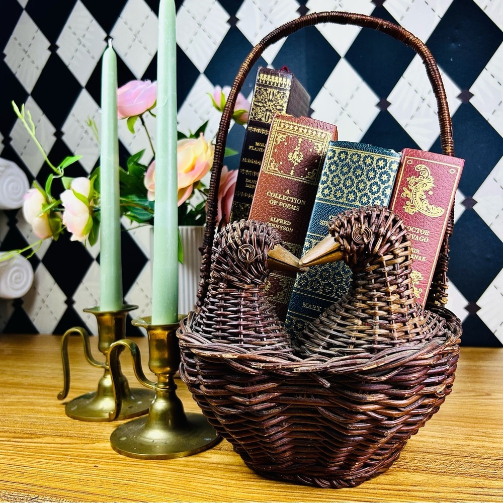 Primitive Duck Basket Sculptural Folk Art Statement‎ Storage Rustic Luxury